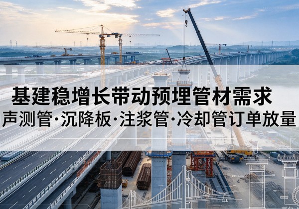 曲周基建稳增长带动预埋监测管材需求，声测管、沉降板、注浆管订单持续放量